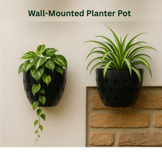 Multi-Purpose Planting Pot – Hanging or Wall Mounted Planting Pot (Set of 2)- Perfect for Indoor & Outdoor Use